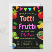 Black Cute Fruits Tutti Frutti Kaart (Voorkant)