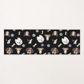 Black Cute Pet Dog Yogamat (Voorkant (horizontaal))