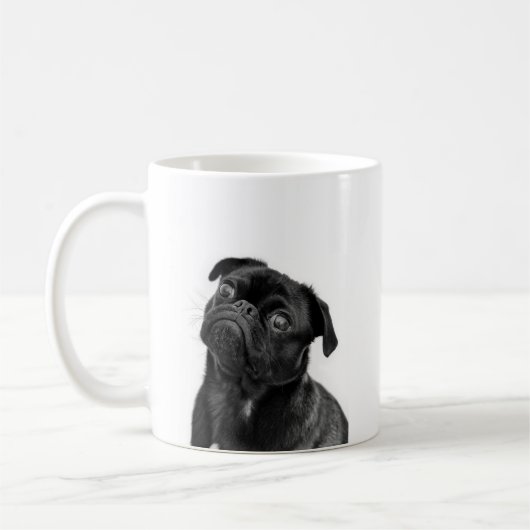 Black Cute Pug Mok (Links)