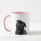 Black Cute Pug Pink Combo Mok (Links)