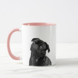 Black Cute Pug Pink Combo Mok