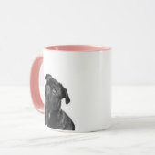 Black Cute Pug Pink Combo Mok (Voorkant links)