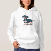 Black Dachshund Hoodie (Voorkant)