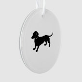 Black Dachshund Ornament (voorkant)