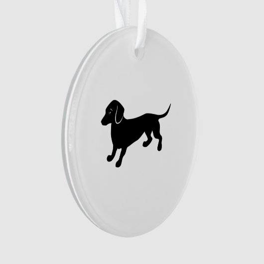 Black Dachshund Ornament (voorkant)