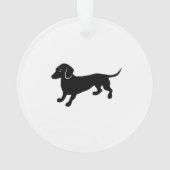 Black Dachshund Ornament (achterkant)