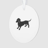 Black Dachshund Ornament (voorkant)