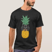 Black Dachshund Pineapple Dog T-shirt (Voorkant)