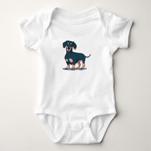 Black Dachshund Romper (Voorkant)