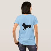 Black Dachshund T-shirt (Achterkant volledig)