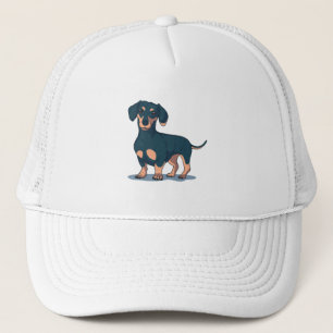 Black Dachshund Trucker Pet