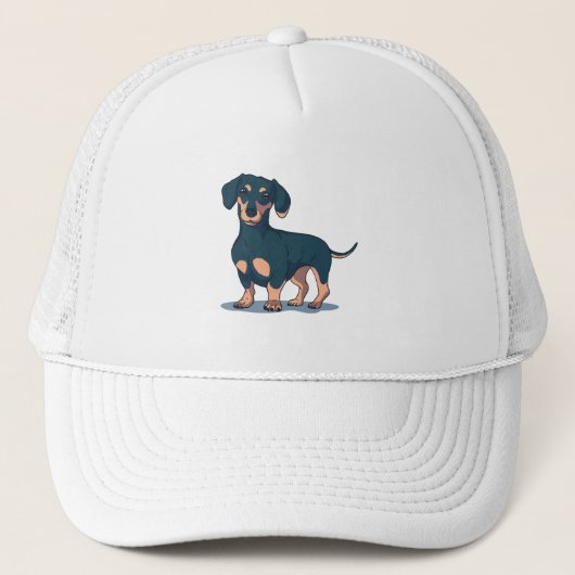 Black Dachshund Trucker Pet (Voorkant)