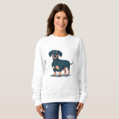 Black Dachshund Trui (Voorkant volledig)