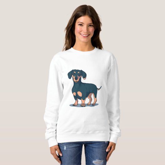 Black Dachshund Trui (Voorkant volledig)