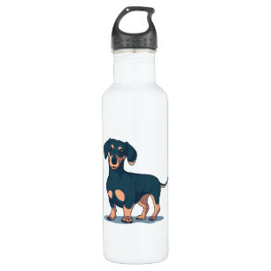 Black Dachshund Waterfles