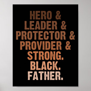 Black Dad Juneteenth Vaderdag Zwart Man Afrika Poster
