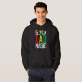 Black Dad Magic Afro-Amerikaanse Pride Black Hist Hoodie (Voorkant volledig)