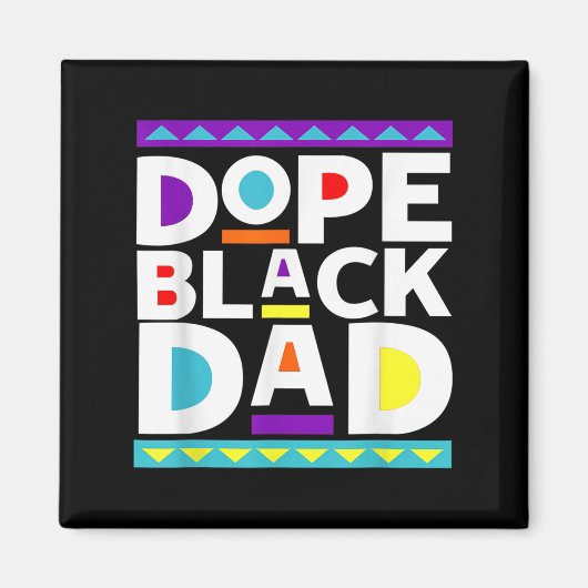 Black Dad New Dad Fathers Day Gift African America Magneet (Voorkant)