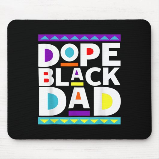 Black Dad New Dad Fathers Day Gift African America Muismat (Voorkant)