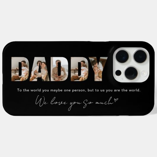 Black Daddy Fotocollage Bericht Vaderdag Case-Mate iPhone Case (Achterkant (horizontaal))