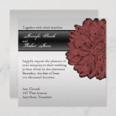 Black Dahlia Posh Wedding Invitation Kaart (Voorkant / Achterkant)