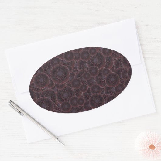 Black Dahlias Ovale Sticker (Envelop)