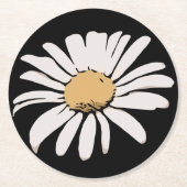 Black Daisy Floral Onderzetter (Voorkant)