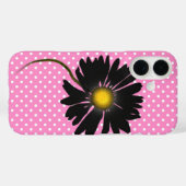 Black Daisy op Polka Dots Case-Mate iPhone Case (Achterkant (horizontaal))