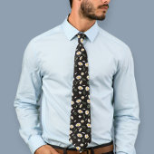 Black daisy tie, floral tie, floral ties daisies stropdas