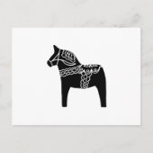 Black Dala Horse Briefkaart (Voorkant)