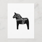 Black Dala Horse Briefkaart (Voorkant)