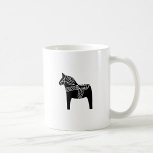 Black Dala Horse Koffiemok