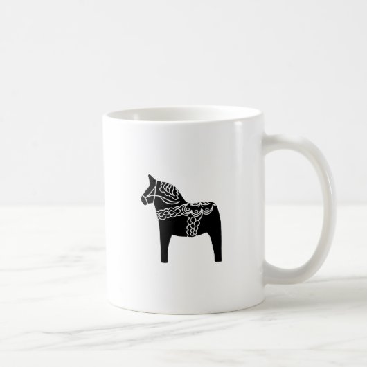 Black Dala Horse Koffiemok (Rechts)