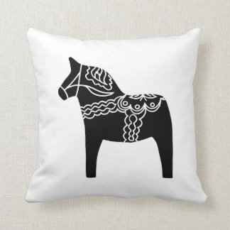 Black Dala Horse Kussen