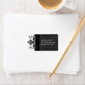 Black Damask Adresetiketten - Etiket (Insitu)