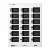 Black Damask Adresetiketten - Etiket (Full Sheet)