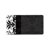 Black Damask Adresetiketten - Etiket (Voorkant)