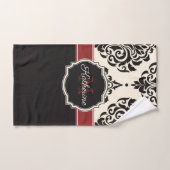 Black Damask Bad Handdoek (Handdoek)