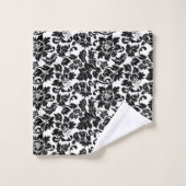 Black Damask Bad Handdoek (Wasdoekje)