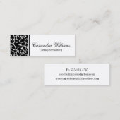 Black Damask Beauty Micro Mini Visitekaartjes (Voorkant / Achterkant)