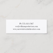 Black Damask Beauty Micro Mini Visitekaartjes (Achterkant)