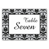 Black Damask Border Wedding Kaart (Voorkant)