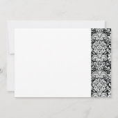 Black Damask Bridal Shower Kaart (Achterkant)