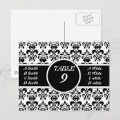 Black Damask Briefkaart (Voorkant / Achterkant)