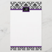 Black Damask briefpapier (Voorkant)