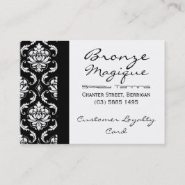 Black Damask Business Customer Loyalty Kaarten