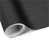 Black Damask Cadeaupapier (Rol Hoek)