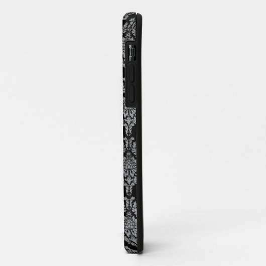 Black Damask Case-Mate iPhone Case (Achterkant/links)