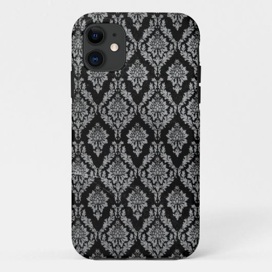 Black Damask Case-Mate iPhone Case (Achterkant)
