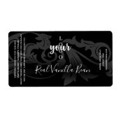 Black Damask Cold Process Soap Label Sjabloon (Voorkant)